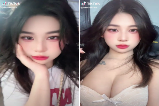 Gái TikTok Việt che mặt lộ hình xăm khi nện mạnh